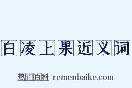 白凌上果近义词是什么意思的图片